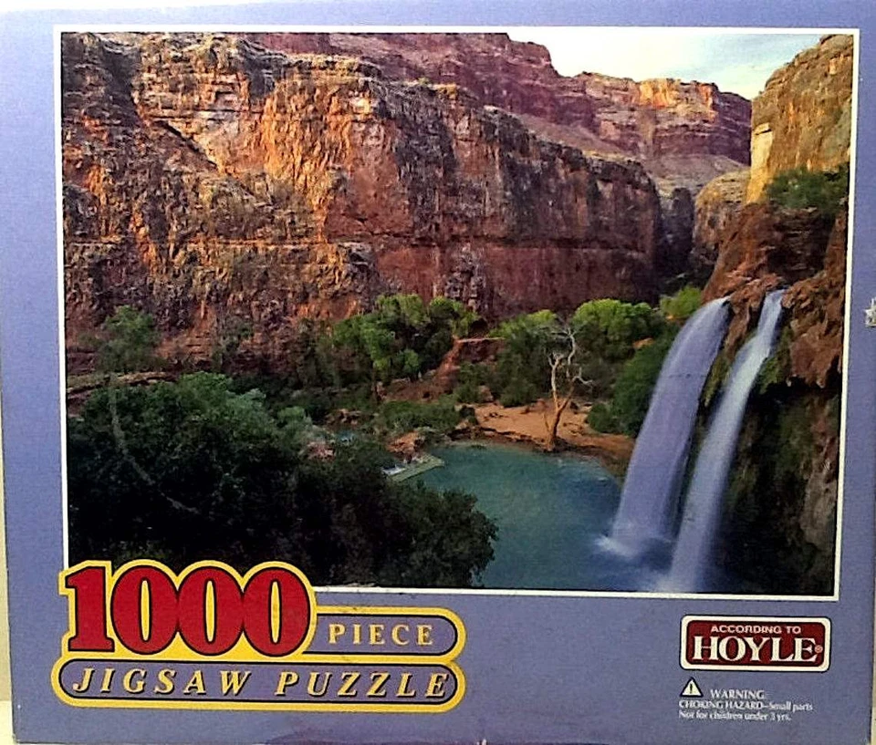 Puzzle Canyon Twin Waterfalls 1000 piezas 19,25" X 26,75" según Hoyle Foto 1 de 1
