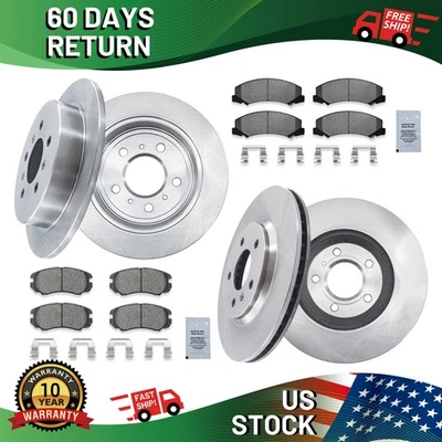 Front Rear Disc Rotors Ceramic Brake Pads for 2006-2010 Chevy Impala Monte Carlo Foto 1 de 4