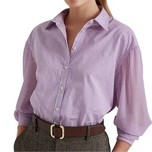 Camisa de vestir Ralph Lauren púrpura a rayas - Imagen 1 de 11