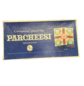 Vintage Parcheesi Board Game Popular Edition Backgammon Board Game Of India - Picture 1 of 13