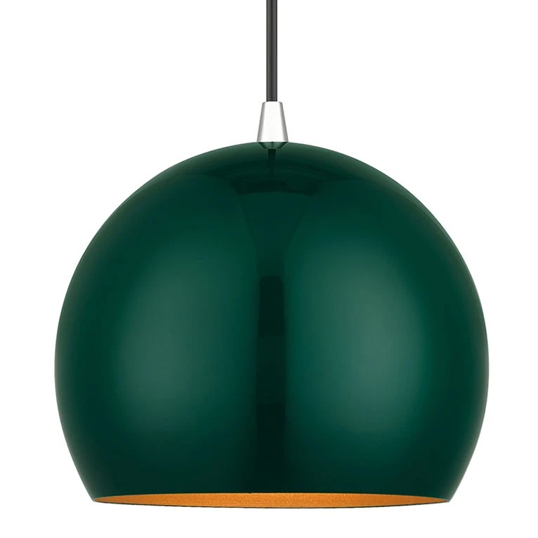 Colgante Livex Lighting 41181 Piamonte 10"W - Verde Cazador Brillante/Pulido Foto 1 de 4