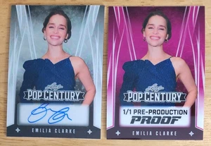 2025 Leaf Pop Century Emilia Clarke Ssp Silver Scope #1/1 Auto Game Of Thrones - Picture 1 of 2