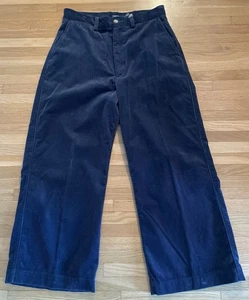 NWT Polo Ralph Lauren- Womens 10- Wide Leg Flare Corduroy Pants -Wide Whale Navy - Picture 1 of 16