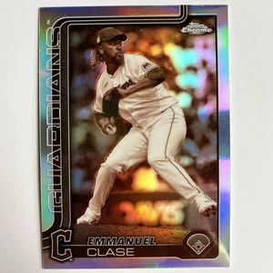 2025 Topps Chrome #135 - Emmanuel Clase Sepia Refractor Parallel Cleveland - Picture 1 of 2