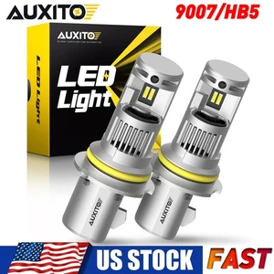 AUXITO 6000K Super White 9007 LED Headlight Bulbs High Low Beam Kit Headlamp EAC - Picture 1 of 12