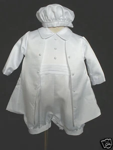 New Infant, toddler Boy Easter Christening Baptism Romper Suit for 18M-30M white - Picture 1 of 6