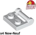 Lego 4X Plate Modified 1X2 Handle On Side Poignée Barre Blanc/White 48336 Neuf