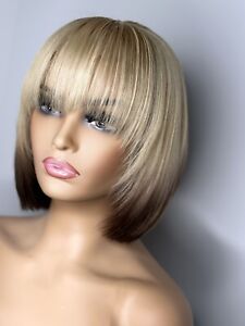 Chinese Bang Reverse Ombré Frontal Wig