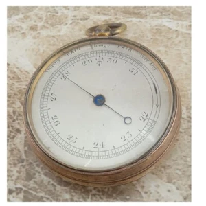 WW1 Trench Soldiers Gilt Metal London Barometer Pocket Watch 1918 - Picture 1 of 13