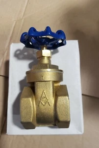 1-1/2" Brass Gate Valve - 200 WOG, F x F NPT - Picture 1 of 9