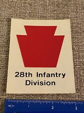 Vintage US Army 28th Infantry Division Helmet Liner Decal Or Sticker INV9205