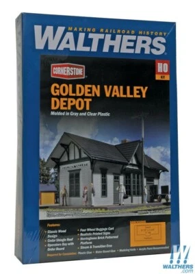 NEW Walthers 933-3532 Golden Valley Depot Kit HO Scale Train FREE US SHIP - Image 1 of 2