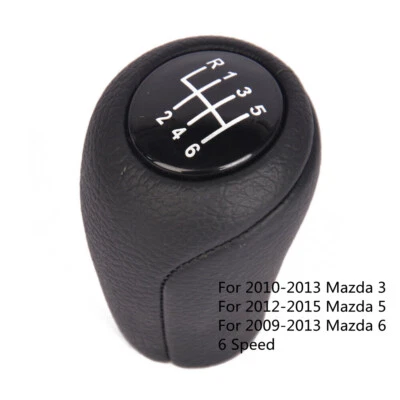 New Black 6 Speed Shift Knob For Mazda 3 5 & 6 2009-2015 CC30-46-030C US - Image 1 of 4