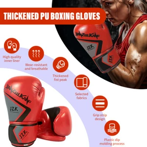 Guantes de boxeo para Kickboxen Muay Thai MMA, negros - Bild 1 von 19