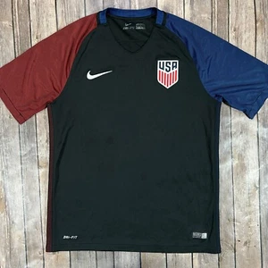 USA Soccer 2016 Copa America Nike Away Jersey Medium Mens Black Kit Shirt USMNT - Picture 1 of 7