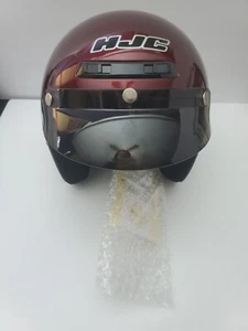 Vintage HJC CL-5 Maroon Burgundy Glossy Motorcycle Helmet w/ Visor Mens Size XXL - Picture 1 of 15