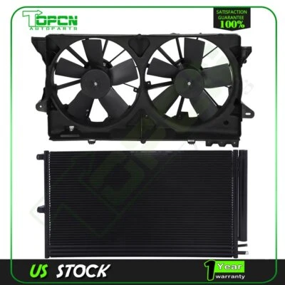 Condenser and Cooling Fan Assembly For 2010 2011 2012-2014 Lincoln Navigator - Image 1 of 4