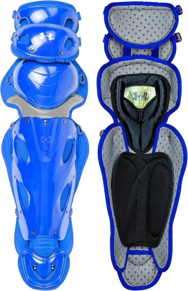 Under Armour Converge II Pro 4 Youth 13 英寸棒球捕手护腿皇家 — 第 1/1 张图片