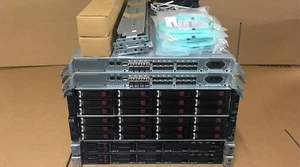 HP DL360p Gen8 32Core 384GB P2000 8GB FC + 1Gbit iSCSI 14TB 7U Server SAN Build - Picture 1 of 2