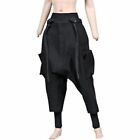 1/6 Scale Black Low Drop Crotch Baggy Trousers Pants Fit 12'' Female Figure