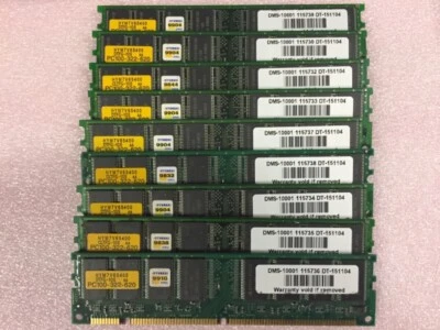HYM7V65400CLTFG-10S Hyundai 32MB PC100 100MHz non-ECC Unbuffered CL2 lot of 9  - Image 1 of 4