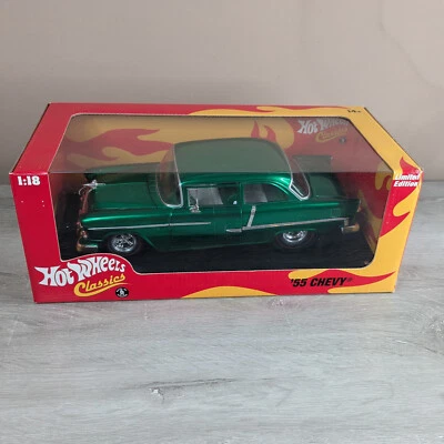 Hot Wheels Classics 1:18 - '55 Chevy (Green) - New in Sealed Box - Image 1 of 4