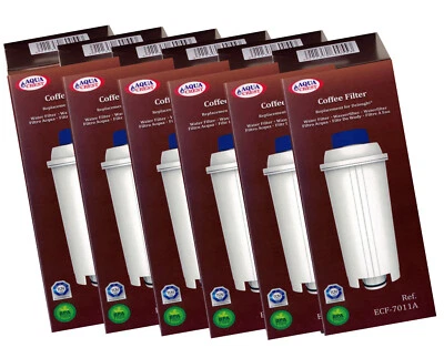 AQUACREST 6 x Cartucho de filtro ECF-7011 (AQK-11) reemplaza deLonghi SER3017 DLS C002 5513292811
