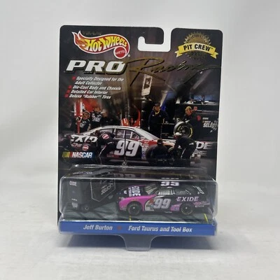 Neumáticos de goma Nascar Hot Wheels Pit Crew #99 Jeff Burton Ford Taurus Pro Racing Foto 1 de 4