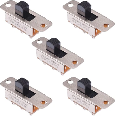 5 x On-On Standard Slide Switch DPDT 1.5A - Image 1 of 2