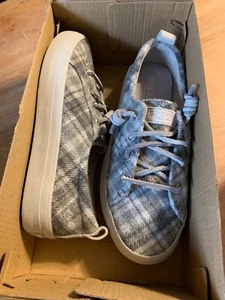 Sperry Top-Sider Crest Vibe grau kariert Damengröße 6 NEU kostenloser Versand - Bild 1 von 4
