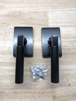 Emtek 5052HECUS10BLH Left Hand Dummy Door Lever, Modern Bronze, Brass Collection - Image 1 of 2