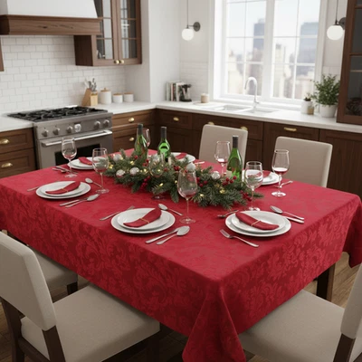 Servizio da tavola PIAZZA PITTI fiandra con tovaglioli rosso Manuela - Immagine 1 di 4
