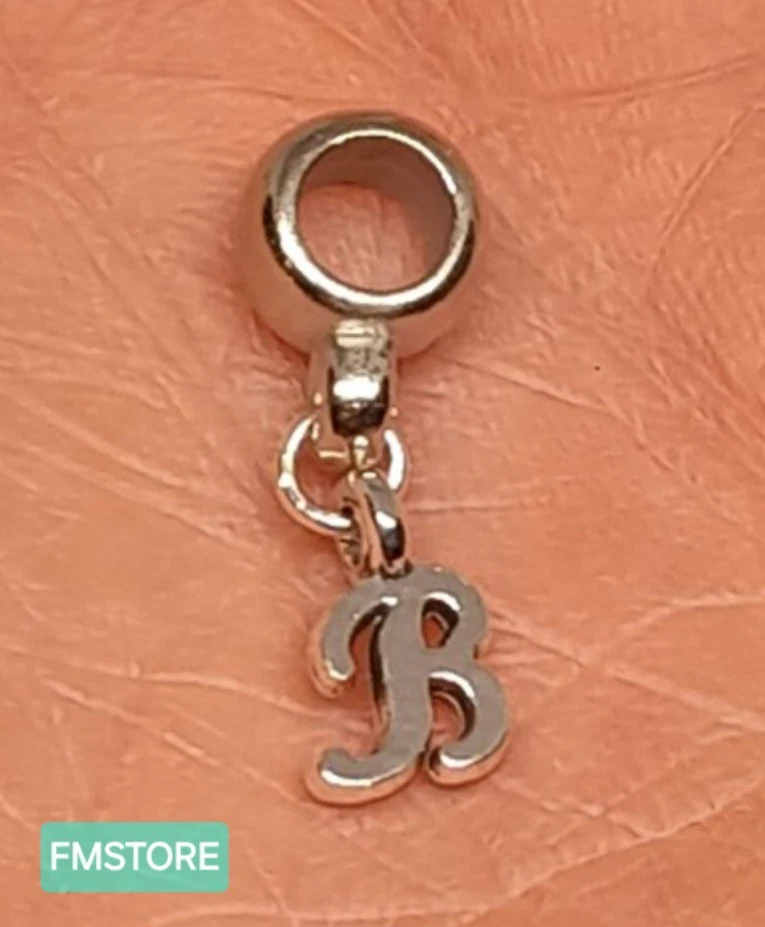 Charm Ciondolo Per Bracciale Lettera B Tono Argento Love Bigiotteria  - Immagine 1 di 1