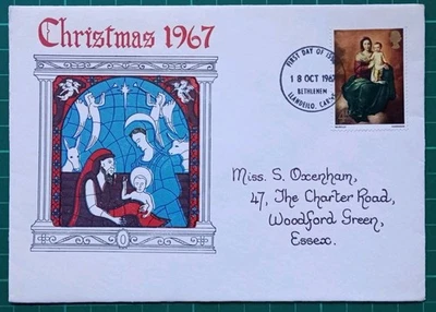 1967 Christmas 4d Historic Relics FDC Bethlehem FDI Pmk - Image 1 of 2