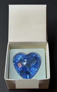 SWAROVSKI LIMITED EDITION 1997 Blue Faceted Crystal Heart SCS New in Box - Picture 1 of 6