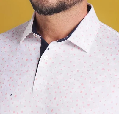 Puma Hombre Talla XL MATTR Bloom Field Golf Blanco Brillo/Rosa Fruta Foto 1 de 4