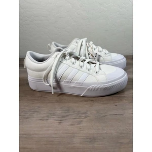 Adidas Bravada 2.0 Blanco Lona Plataforma Tenis Zapatos Para Mujer Talla 9.5 EU 42 - Imagen 1 de 8