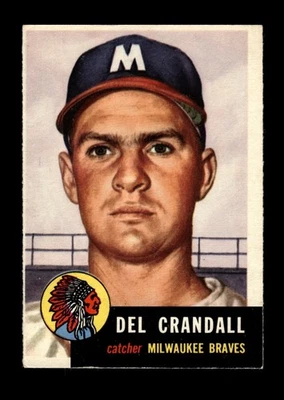 1953 Topps Set-Break #197 Del Crandall VG-VGEX *GMCARDS* - Image 1 of 2