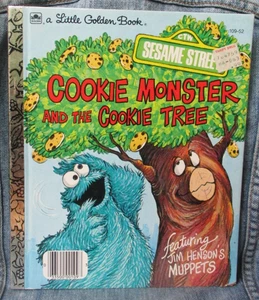 1977 COOKIE MONSTER AND THE COOKIE TREE HARDCOVER BOOK Little Golden Book SYL2 - Imagen 1 de 3