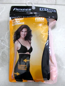 Maidenform Flexees Hi-Waist Thigh Slimmer Shapewear Size 2XL Black Firm Control - Picture 1 of 4