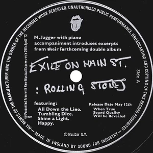 The Rolling Stones / Curved Air / Fanny - Untitled (Flexi-disc) (Very Good Plus - Picture 1 of 2