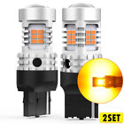 4X 7440 Auxito W21w Amber T20 Free Error Led Front Rear Signal Turn Light Bulb