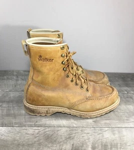 Herren Walker Hergestellt in den USA Braun Leder Arbeit Jagd Weiche Spitze Kreppsohle Stiefel 8,5 - Bild 1 von 10