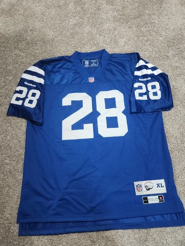 MARSHALL FAULK Indianapolis COLTS THROWBACKS Premier NFL Jersey Size XL Blue Cover