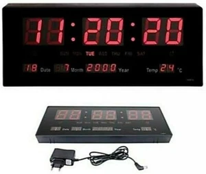 LED Digital Wanduhr mit Temperaturdatum und scharfem Ablesen - Bild 1 von 7