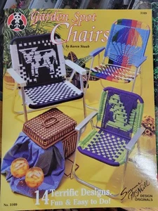 Vtg Unique Lawn Chair Macrame Patterns Pepperell Braiding Company & Garden Spot - Picture 1 of 2