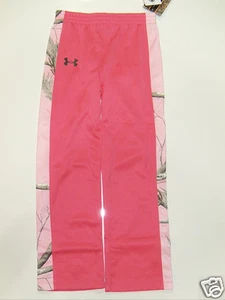 NWT Girls Under Armour Pink Camouflage Pants 6 NEW Realtree Logo - Picture 1 of 1