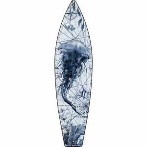 Panneau de planche de surf métal méduse noire et blanche nouveauté - DS