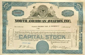 Certificado de stock de aviación de América del Norte fabricante aeroespacial ahora Boeing - Imagen 1 de 1