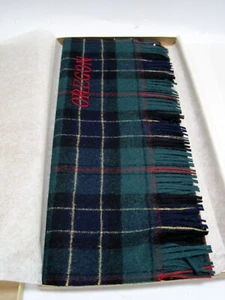 Pendleton Wool Scarf Tartan 51" X 12.5” Made in USA New in Box OREGON Embroidery - Picture 1 of 4